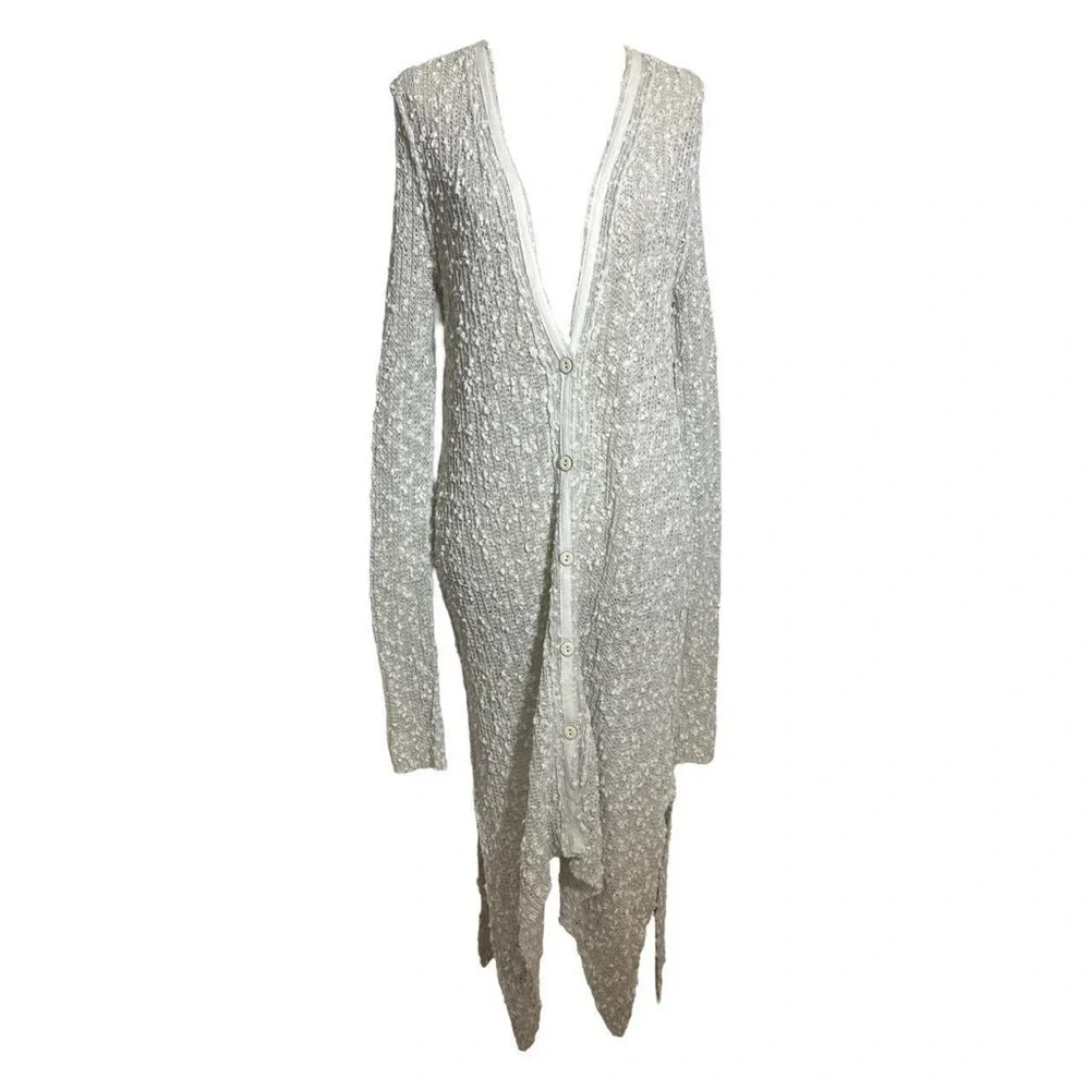 Free People • Boucle Knit Duster Long Cardigan Cream S ASO Zoe Benson